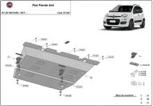 Stahl Unterfahrschutz für Motor Fiat Panda 4x4 (2011-2026)