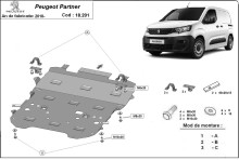 Stahl Unterfahrschutz für Motor Peugeot Partner (2018-2026)