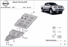 Stahl Unterfahrschutz für Getriebe Nissan Pick Up (1997-2017)