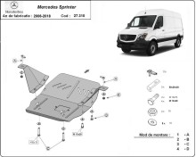 Stahl Unterfahrschutz für Motor, Getriebe Mercedes Sprinter (2006-2017)