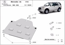 Stahl Unterfahrschutz für Differentialschutz Mercedes ML W163 (1998-2005)