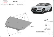 Stahl Unterfahrschutz für Getriebe Audi Q5 (2008-2017)