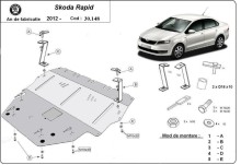 Stahl Unterfahrschutz für Motor Skoda Rapid (2012-2019)