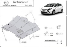 Stahl Unterfahrschutz für Motor der Opel Zafira C (2011-2019)