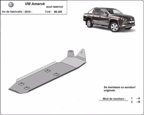 Stahl Unterfahrschutz für Kraftstofftank Volkswagen Amarok (2010-2026)