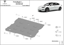 Aluminium Unterfahrschutz für Motor Tesla Model 3 (2017-2026)