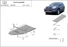 Aluminium Unterfahrschutz für Getriebe Toyota 4Runner (2002-2009)