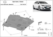Stahl Unterfahrschutz für Motor Opel Astra J Sedan (2013-2018)