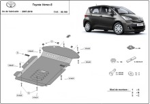 Stahl Unterfahrschutz für Katalysator Toyota Verso-S (2007-2018)