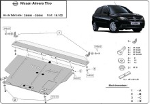 Stahl Unterfahrschutz für Motor Nissan Almera Tino (2000-2006)