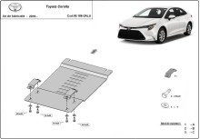 Aluminium Unterfahrschutz für Katalysator Toyota Corolla (2019-2026)