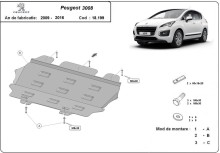 Stahl Unterfahrschutz für Motor, Getriebe Peugeot 3008 (2009-2016)