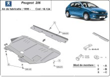Stahl Unterfahrschutz für Motor Peugeot 206 (1998-2012)