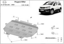 Stahl Unterfahrschutz für Motor Peugeot Rifter / Partner (2018-2026)