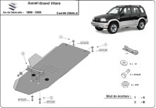 Aluminium Unterfahrschutz für Getriebe Suzuki Grand Vitara (1999-2005)