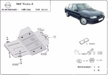 Stahl Unterfahrschutz für Motor Opel Vectra A (1988-1995)