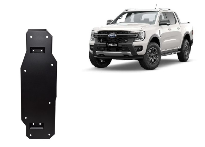 Stahl Unterfahrschutz für Kraftstofftank Ford Ranger (MB3G9A147CF; 2643728) (2023-2026)