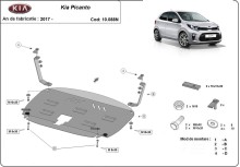 Stahl Unterfahrschutz für Motor Kia Picanto (2017-2026)
