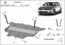 Stahl Unterfahrschutz für Motor, Getriebe VW Golf 7 - Schaltgetriebe (2012-2020)