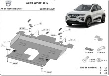 Aluminium Unterfahrschutz für Motor Dacia Spring (2021-2026)