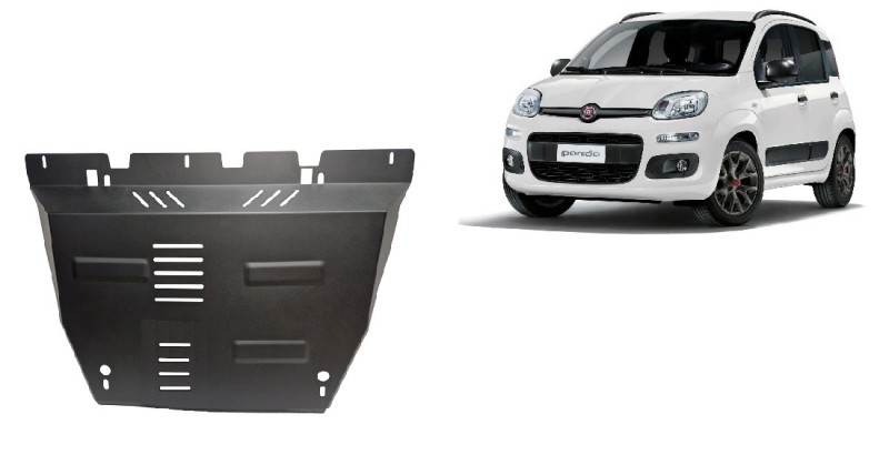 Stahl Unterfahrschutz für Motor Fiat Panda 4x2 (2011-2026)