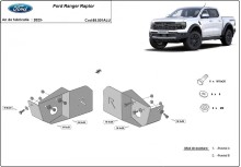 Aluminium Unterfahrschutz für Sensor des hinteren Längslenkers Ford Ranger Raptor (2023-2026)