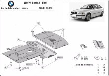 Stahl Unterfahrschutz für Motor BMW Seria 3 E46 - Benzin (1998-2005)