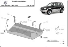 Stahl Unterfahrschutz für Kraftstofftank Suzuki Grand Vitara (1999-2005)