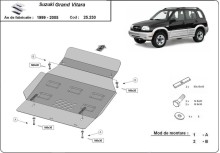 Stahl Unterfahrschutz für Motor Suzuki Grand Vitara (1999-2005)
