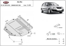 Stahl Unterfahrschutz für Motor Kia Rio 2 (2005-2011)