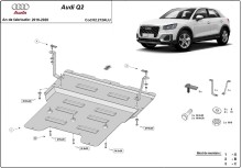 Aluminium Unterfahrschutz für Motor Audi Q2 (2016-2020)