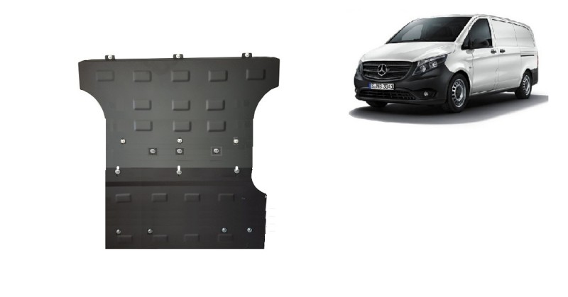 Stahl Unterfahrschutz für Motor Mercedes V-Class W447 2.2 D, 4x2 (2014-2026)