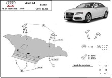 Stahl Unterfahrschutz für Motor Audi A4 B8 All Road benzin (2008-2014)