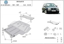 Stalowa Osłona pod silnik VW Golf 3 (1991-1998) EAN