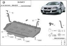Aluminium Unterfahrschutz für Motor Volkswagen Golf (2004-2010)