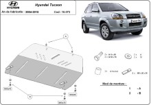 Stahl Unterfahrschutz für Motor Hyundai Tucson (2004-2015)
