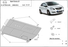 Stahl Unterfahrschutz für Motor Opel Corsa D (2006-2014)