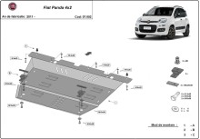 Stahl Unterfahrschutz für Motor Fiat Panda 4x2 (2011-2026)