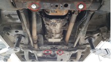 Stahl Unterfahrschutz für Getriebe Mitsubishi Pajero 3 (V60, V70) (1999-2007)