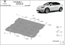 Stahl Unterfahrschutz für Frontmotor Elektromotor Tesla Y AWD (2020-2023)