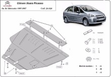 Stahl Unterfahrschutz für Motor, Getriebe Citroen Xsara Picasso (1999-2007)