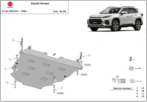 Stahl Unterfahrschutz für Motor Suzuki Across (2020-2026)