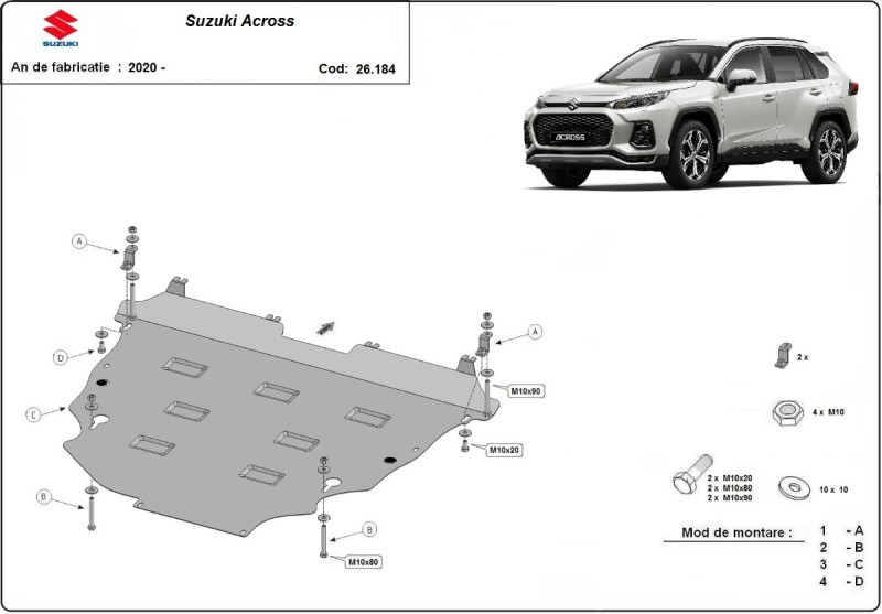 Stahl Unterfahrschutz für Motor Suzuki Across (2020-2026)