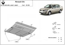 Stahl Unterfahrschutz für Motor Renault Clio 2 (1997-2007)