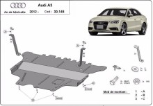 Stahl Unterfahrschutz für Motor Audi A3 (8V) (2012-2020)