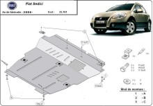 Stahl Unterfahrschutz für Motor Fiat Sedici (2005-2014)