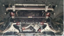Stahl Unterfahrschutz für Motor Mercedes GL X166 (2015-2019)