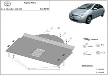 Stahl Unterfahrschutz für Katalysator Toyota Prius (2003-2009)