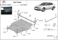 Aluminium Unterfahrschutz für Motor Seat Toledo (1998-2004)