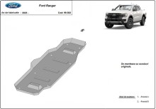 Stahl Unterfahrschutz für Kraftstofftank Ford Ranger (MB3G9A147CF; 2643728) (2023-2026)